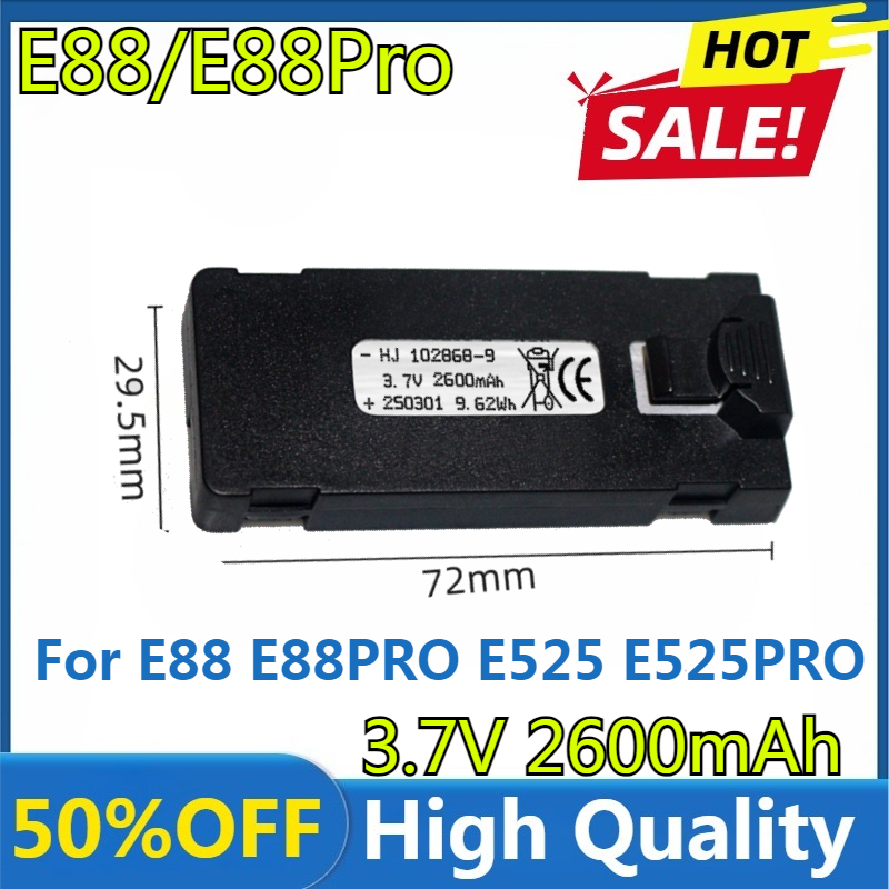 E88 Battery 3.7V 2600mAh For E - Drone Battery Li-Ion recension och pris