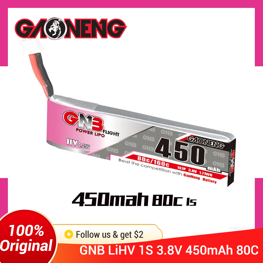GAONENG GNB 1S 450mAh 80C/160C - Drone Battery Li-Ion recension och pris