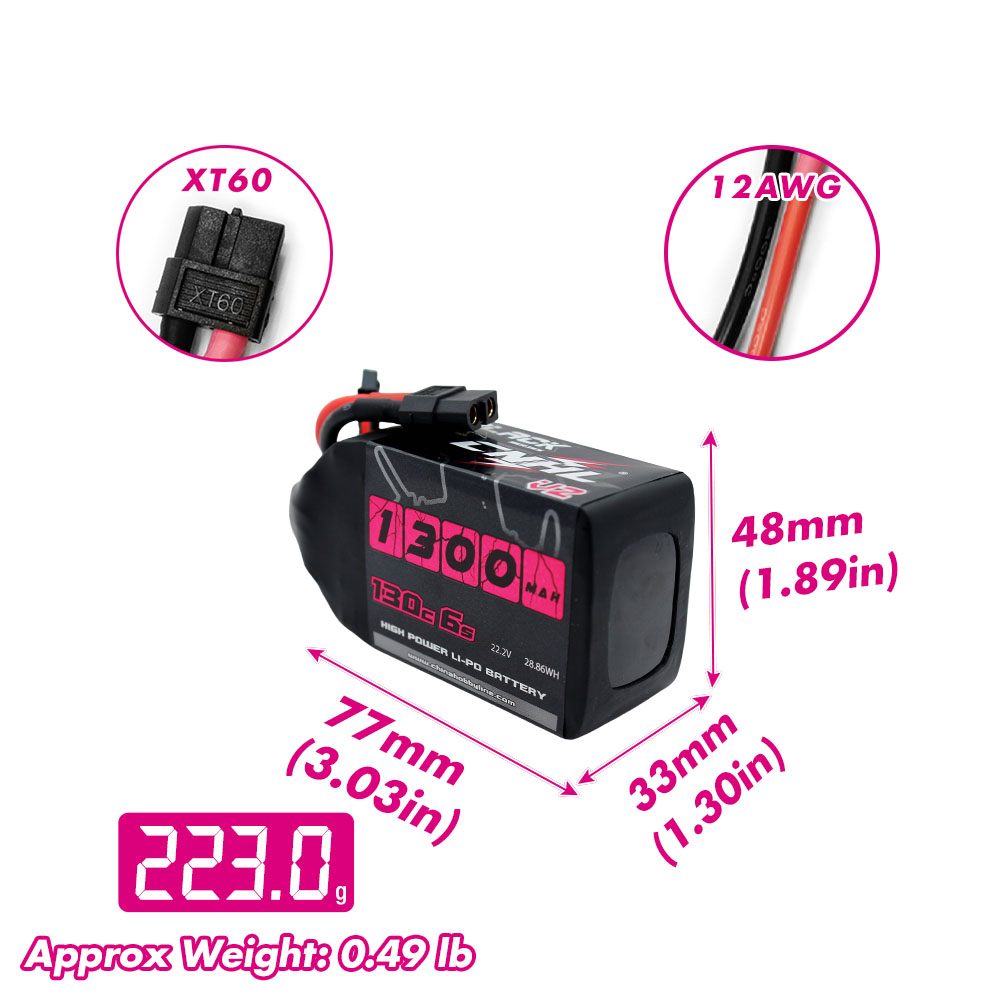 2PCS CNHL 6S 22.2V Lipo Batter - Drone Battery Plate recension och pris